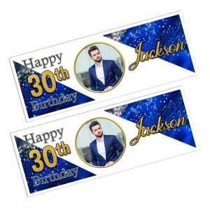 Mens Happy Birthday Photo Banner