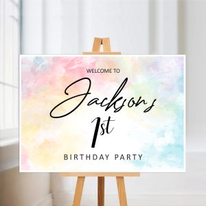 Birthday 1st Party Welcome Sign