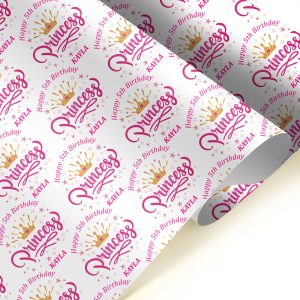 Princess Happy Birthday Gift Wrapping Paper