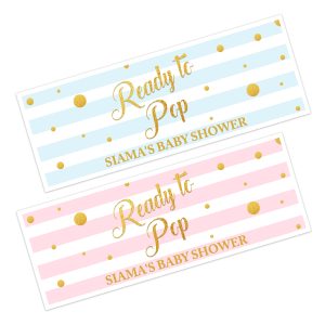 Baby Shower Ready To Pop Personalised Banner