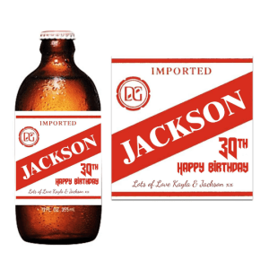 Red Stripe Beer Label