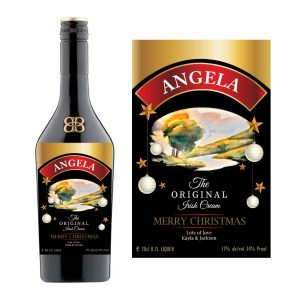 Happy Christmas Baileys Label
