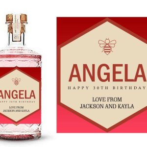 Red Gin Label