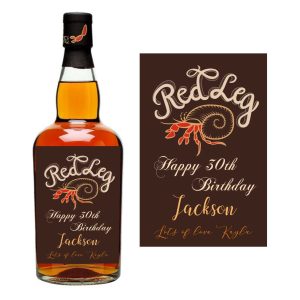 Red Leg Spiced Rum Label