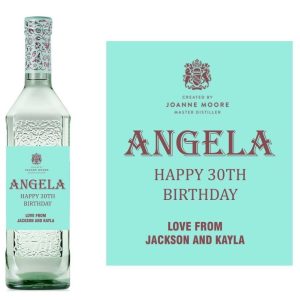 Bloom Happy Birthday Gin Label
