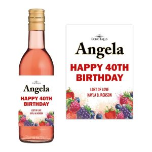 Echo Falls Wine Happy Birthday Label