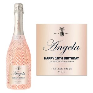 Freixenet Rose Happy Birthday Prosecco Label