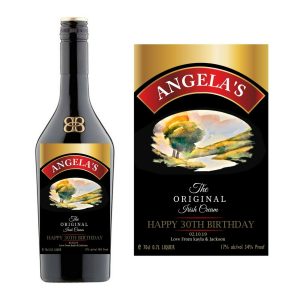 Baileys Happy Birthday Bottle Label