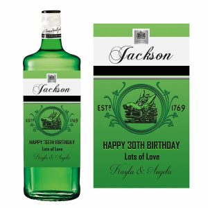 Gordon's Green Gin Happy Birthday Label