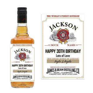 Jim Beam Happy Birthday Label