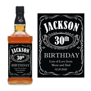 Jack Daniels Happy Birthday Label