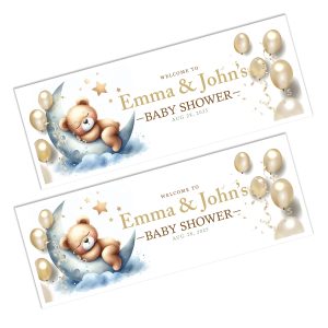 Bear Baby Shower Personalised Banner