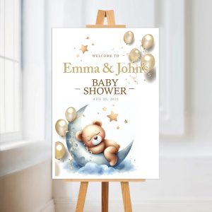 Bear Baby Shower Welcome Sign