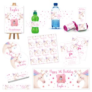 Unicorn Princess Happy Birthday Party Collection